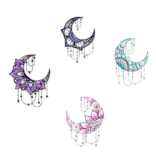 Moon design by lilireddreadtattoo at Juju Tattoo Studio South Norwood Croydon